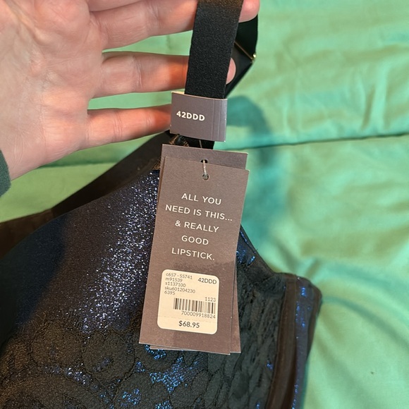 NWT Cacique Foil Shine Longline Balconette Bra, size 42 DDD - Picture 6 of 11